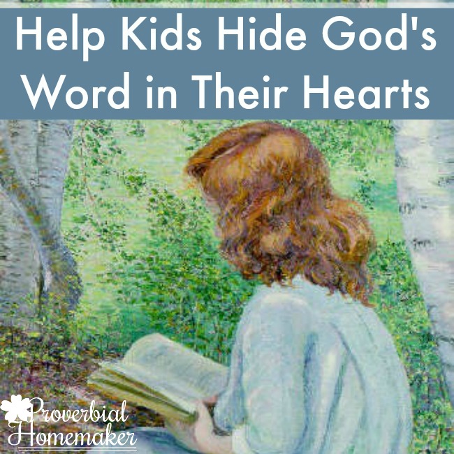 Help Kids Memorize Scripture - tips and resources for hiding God's Word in their hearts