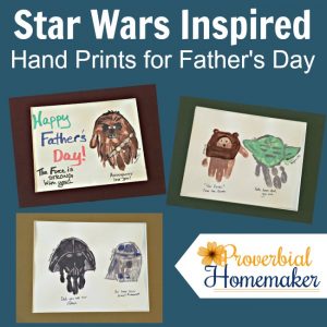 Star Wars hand prints! Great gift idea for dads - Father's Day, birthdays, Star Wars Christmas and more!
