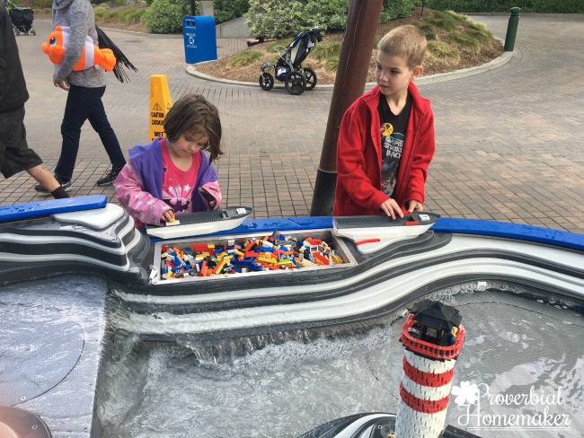 Building boats at Lego Land California (LEGOLAND for Multiple Ages)