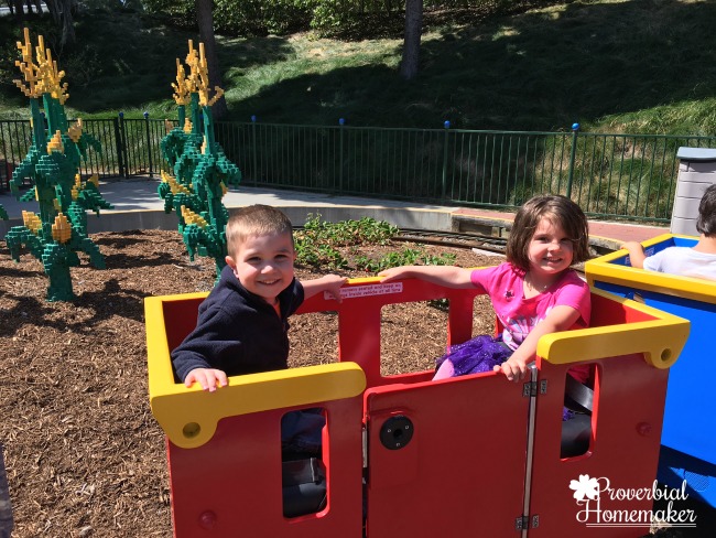 On the train at Lego Land California (LEGOLAND for Multiple Ages)