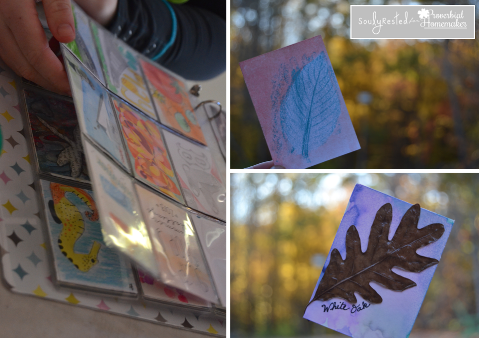 Making ATCs with Fall Leaves