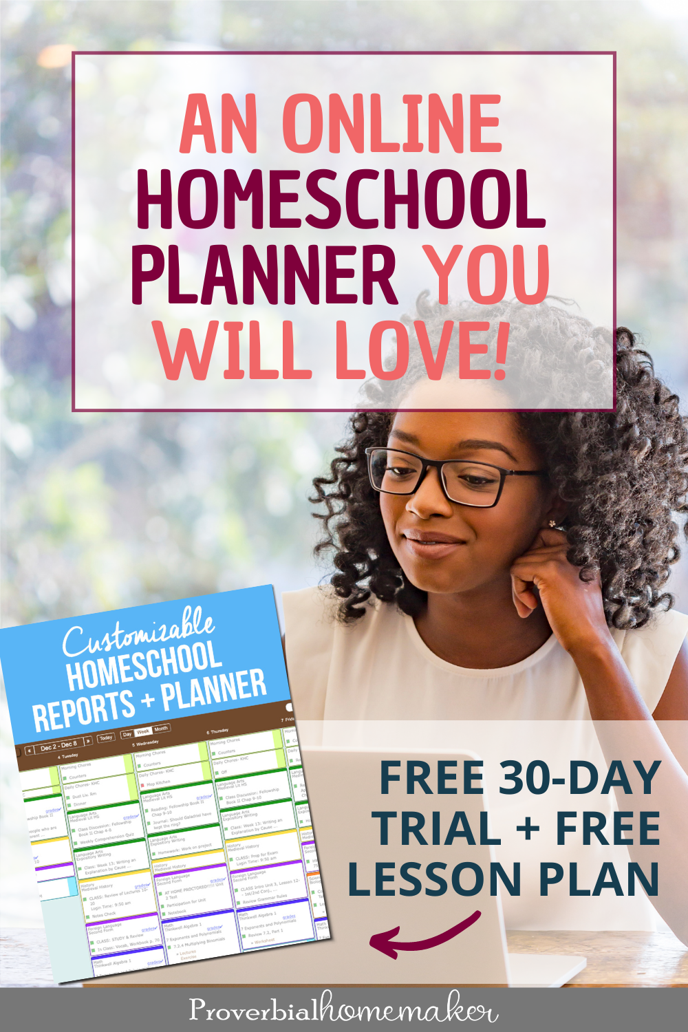 Homeschool Planet is a flexible, easy-to-use online homeschool planner that helps you get organized! FREE 30-day trial.