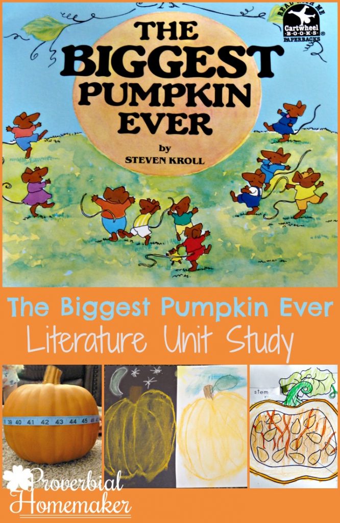 Enjoy fall learning with this fun unit study on the book The Biggest Pumpkin Ever!