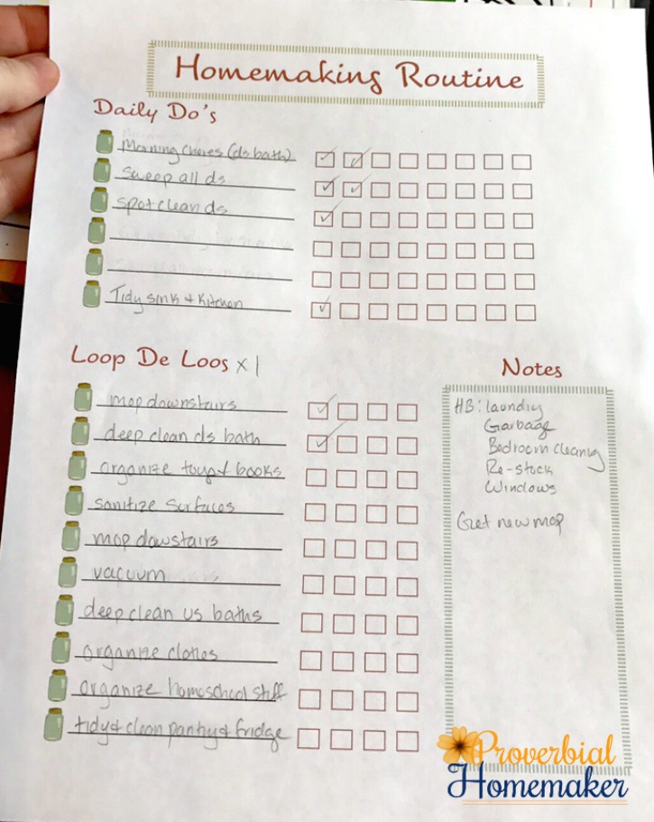 Simple example loop schedule for housekeeping