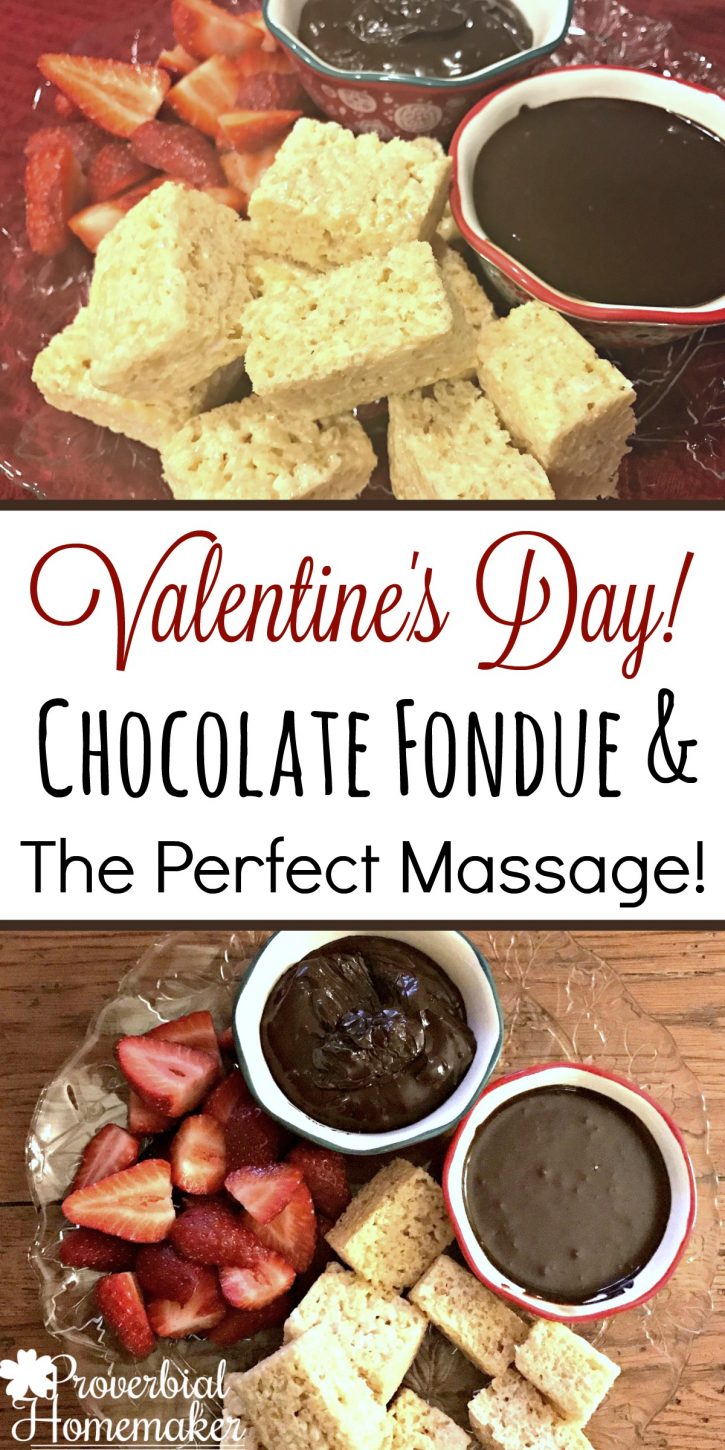 Memorable date night with so little effort! Perfect EASY 2-ingredient Irish Cream chocolate fondue and a massage instruction course I NEED!