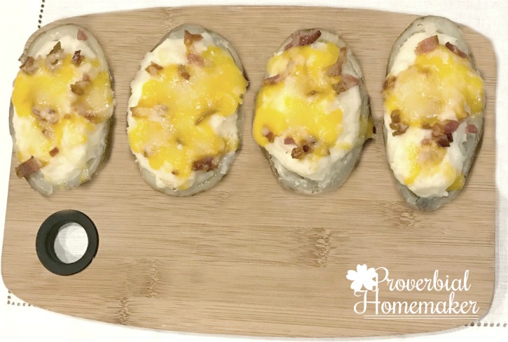Oh these are SO good! InstantPot Twice Baked Potato Recipe 