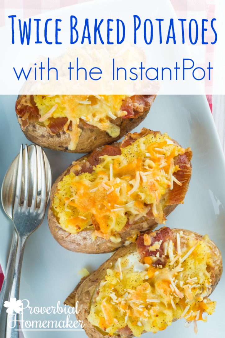 Oh these are SO good! InstantPot Twice Baked Potato Recipe 