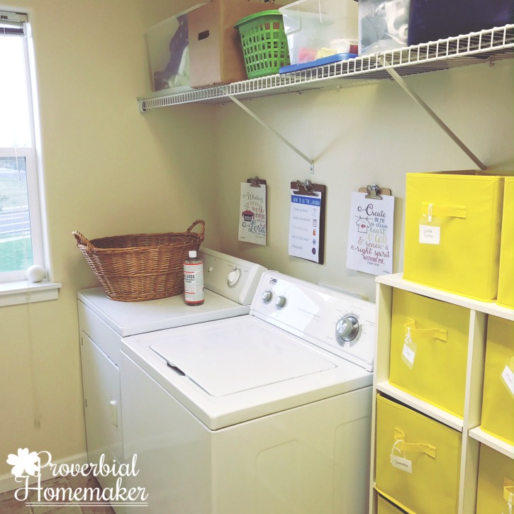 Laundry room organization - large family laundry system