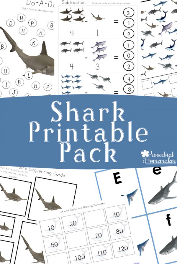 Free Shark Printable Pack - Proverbial Homemaker