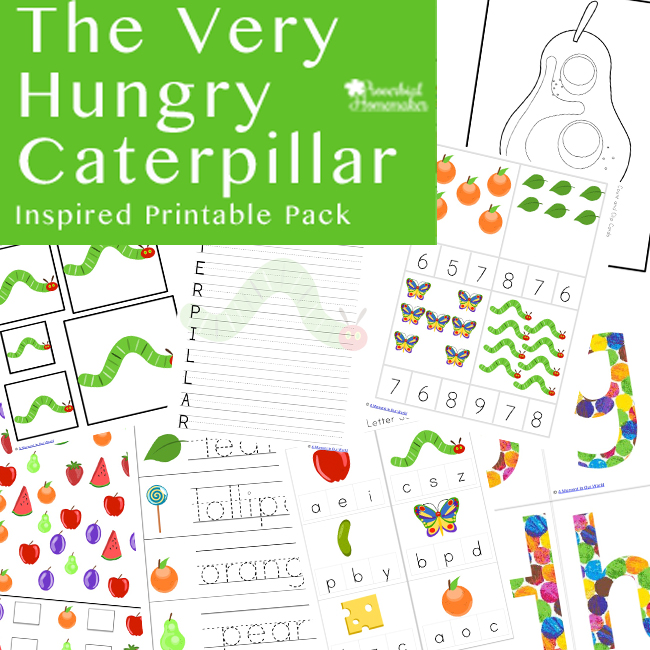 Free The Very Hungry Caterpillar Printable Pack Proverbial Homemaker