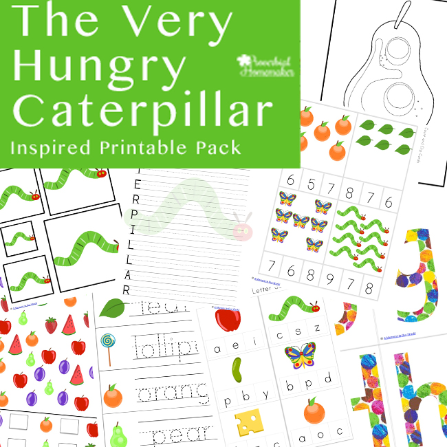 the very hungry caterpillar printable book