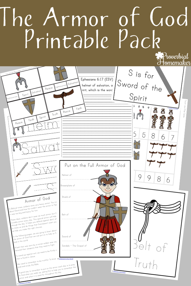 Your kids will love this armor of God printable pack! They will go through each part of the armor, learn what it means, and apply it to their lives!