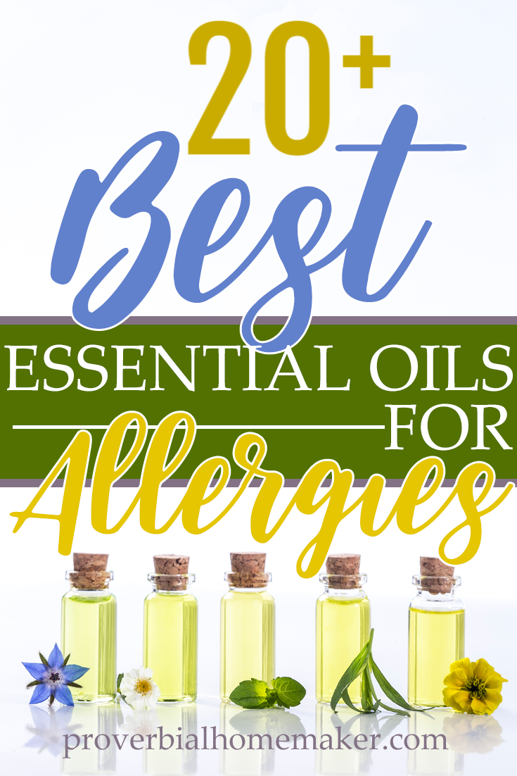 Suffering from seasonal allergies? Try one or more of these best essential oils for allergies and get some relief! Includes recipes and a kid-safe list, too! #essentialoils #essentialoilsafety #naturalliving #healthyfamilies #eorecipe #eorecipes #wellness #allergies #healthykids