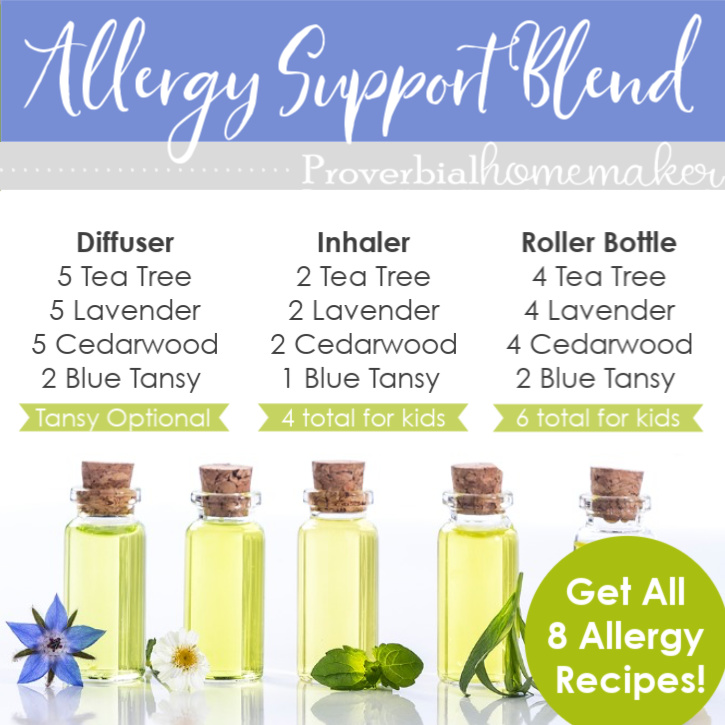 Suffering from seasonal allergies? Try one or more of these best essential oils for allergies and get some relief! Includes recipes and a kid-safe list, too! #essentialoils #essentialoilsafety #naturalliving #healthyfamilies #eorecipe #eorecipes #wellness #allergies #healthykids 