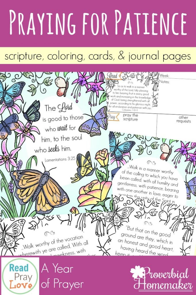 Praying for Patience (Scripture Printables) - Proverbial Homemaker