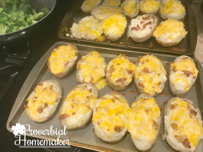 Make twice baked potatoes with Instant Pot batch cooking