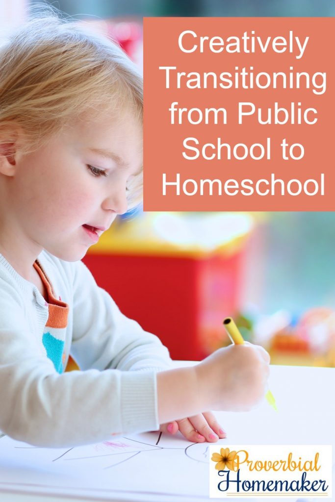 Creatively Transitioning from Public School to Homeschool with printable to help!