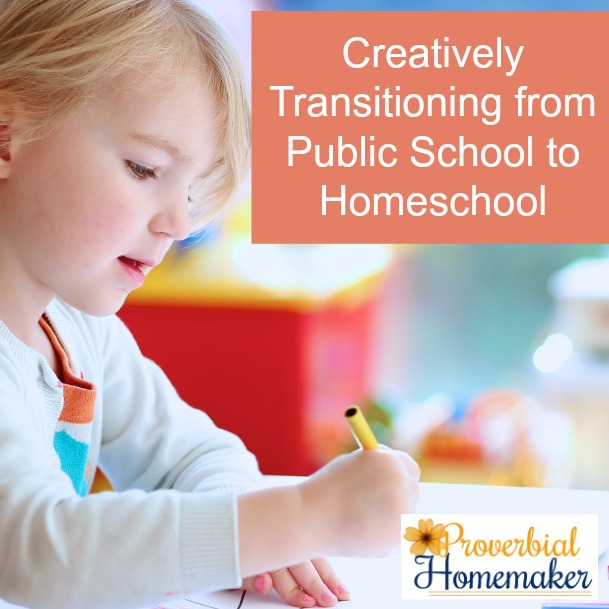 Creatively Transitioning from Public School to Homeschool with printable to help!