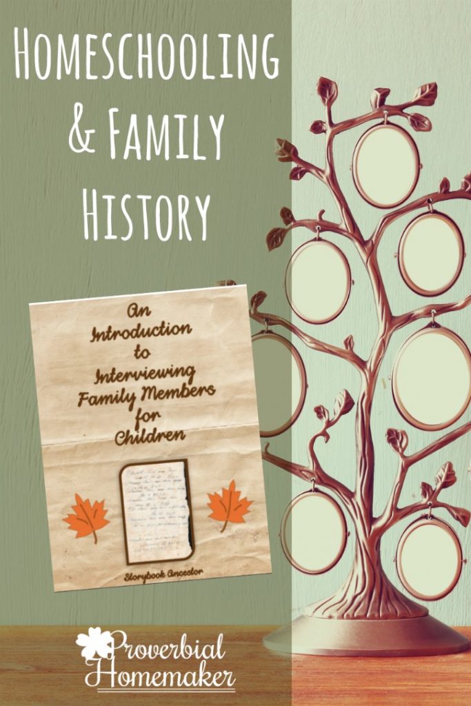 Learn how to incorporate homeschooling and family history with these tips and a FREE family interview printable!