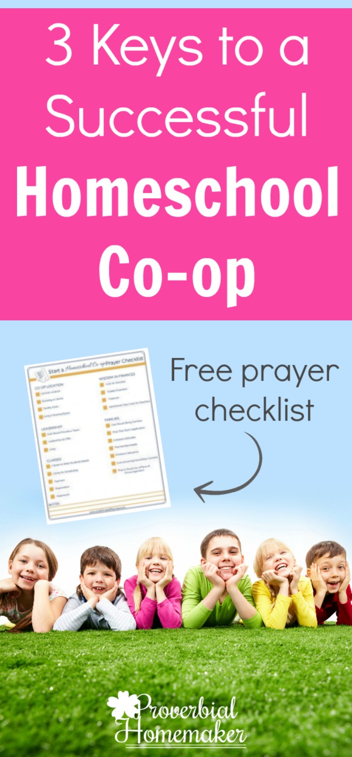 3 Keys to a Successful Homeschool Co-op - find great tips for making a co-op really work, plus a FREE prayer checklist!