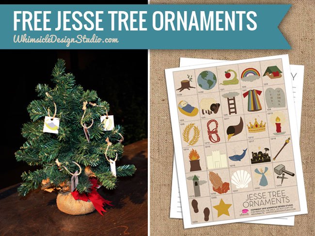 Free Jesse Tree printable ornaments