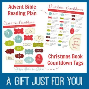 Enjoy this Christ-centered Christmas book countdown that includes a Bible reading plan!