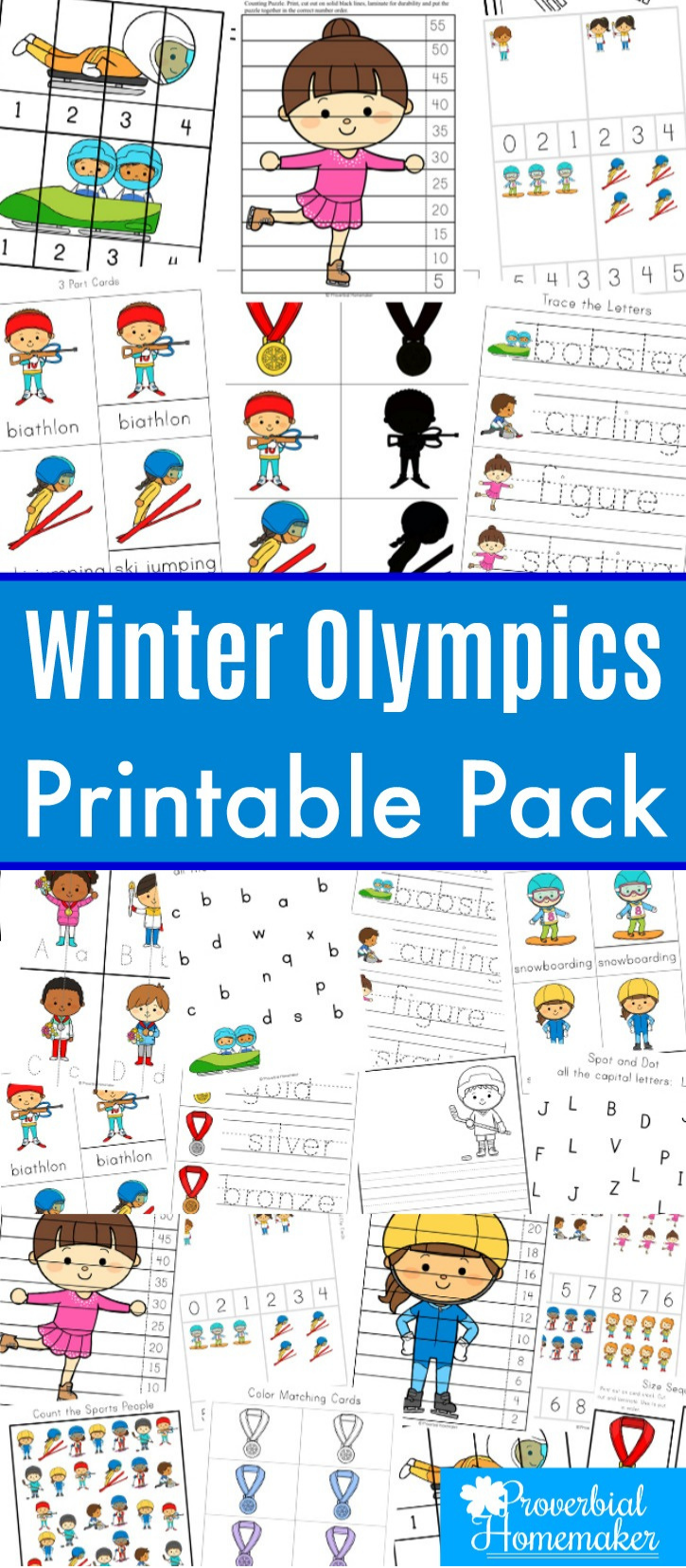 Learn about the Winter Games with this fun printable pack! Great for kids 2-9 years old and covering the 2022 Winter Games.