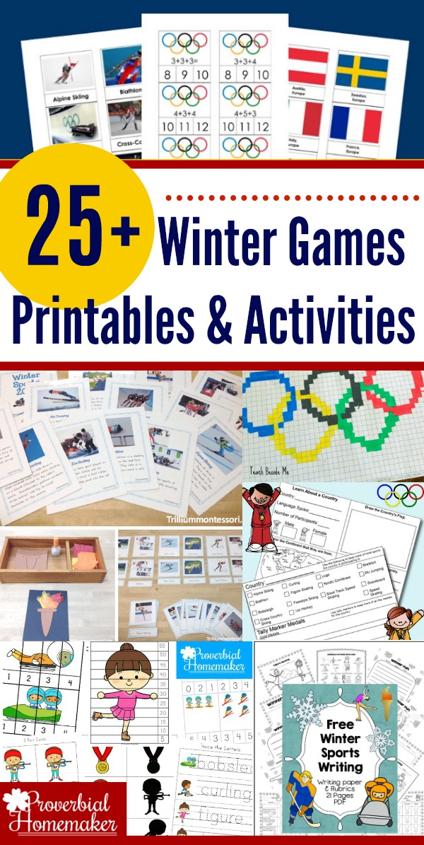 Winter Games Printables and Activities #WinterGames #printables