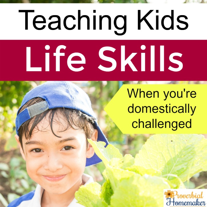 Teaching Kids Life Skills when you're domestically challenged - tips and tools to make it easy and fun!