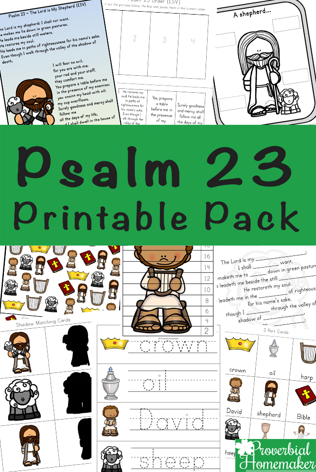 This Psalm 23 printable pack is a wonderful way to learn about such a beautiful passage! Includes learning activities, copywork, and more.