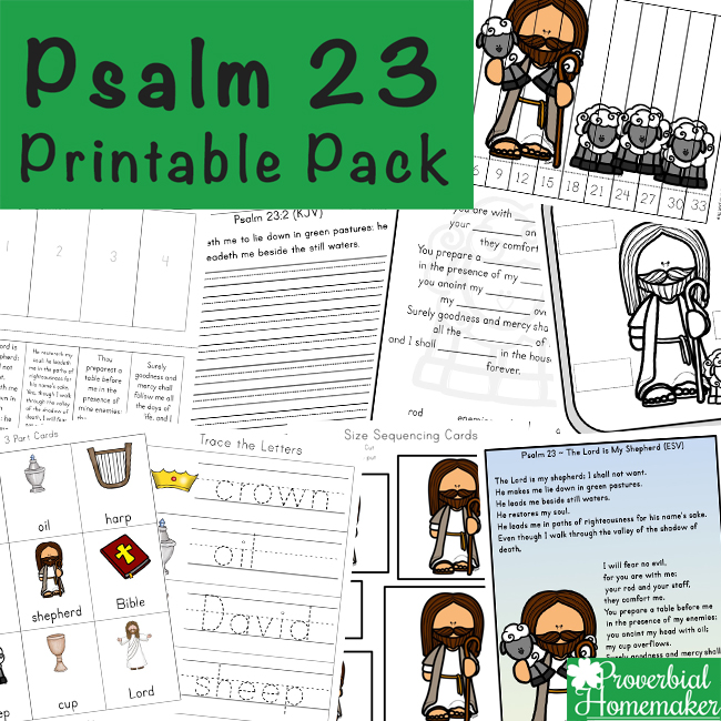 Printable Psalm 23 Activity Sheets