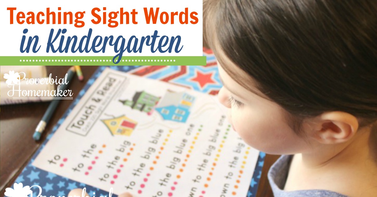 Start teaching sight words in kindergarten with this fantastic resource for homeschooling!
