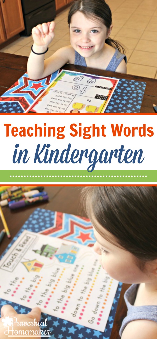 Start teaching sight words in kindergarten with this fantastic resource for homeschooling!