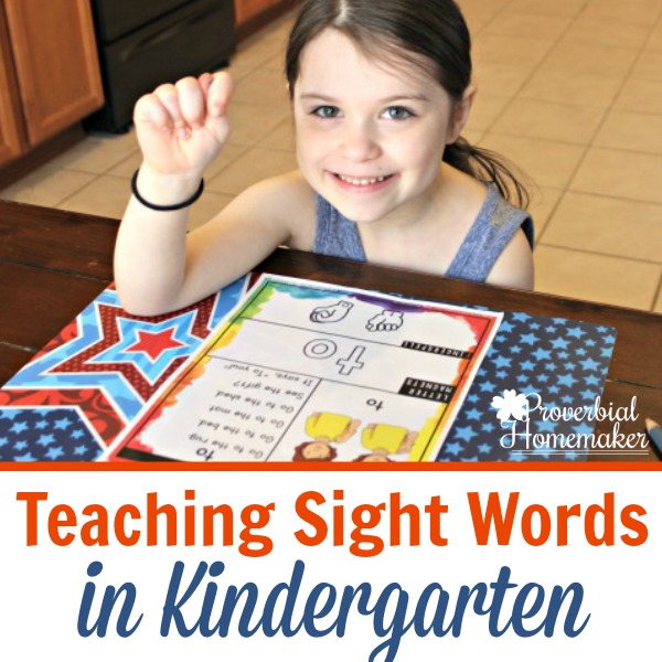 Start teaching sight words in kindergarten with this fantastic resource for homeschooling!