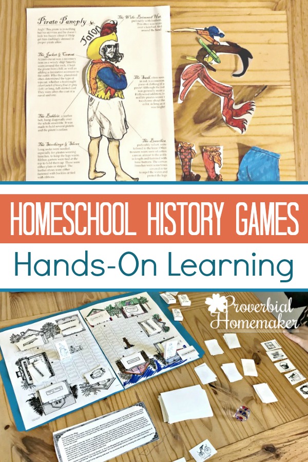 Supplement your history studies with homeschool history games and hnds on learning with Homeschool in the Woods A La Carte Projects!