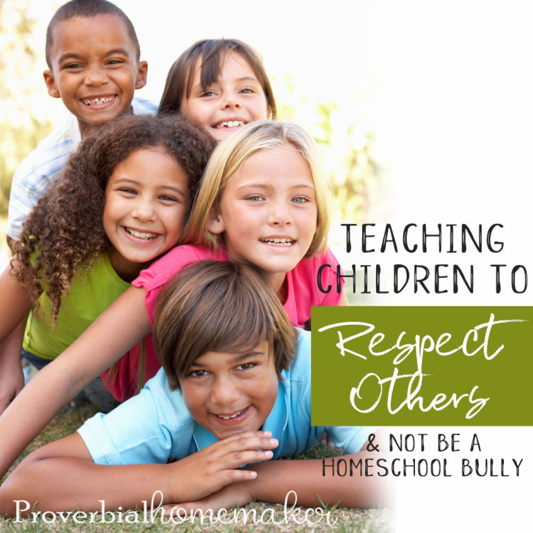 Teaching children to respect others is so important. Here are some ways to keep your child from becoming a homeschool bully.