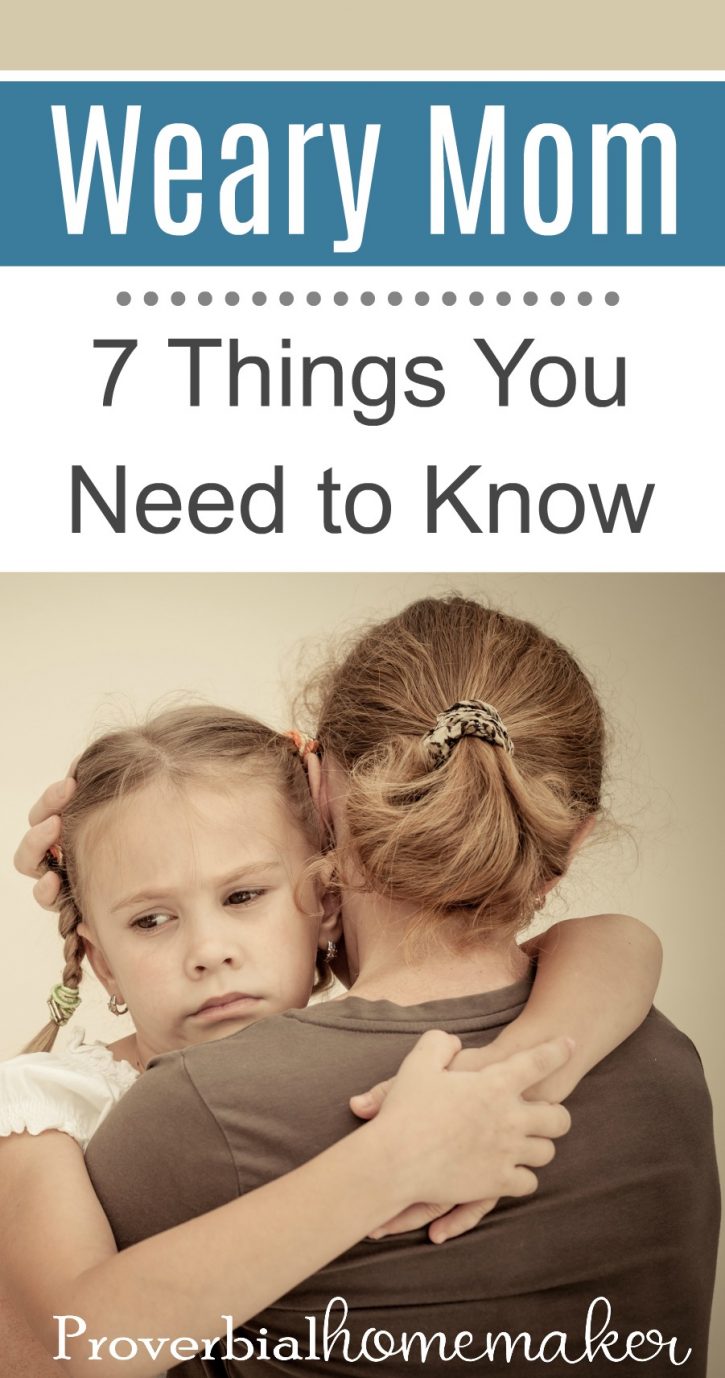 Need hope for the weary mom? If you're feeling worn out and tapped dry, these 7 things will bring you encouragement and practical steps to help!