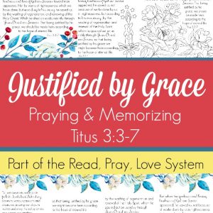 Pray and begin memorizing Titus3:3-7 together as a family,. These beautiful scripture art prints, memory verse cards, coloring pages, and prayer prompts are a wonderful way to get started. Part of the Proverbial Homemaker Read, Pray, Love system.