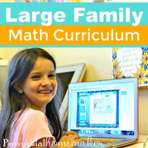 Looking for a large family math curriculum solution? We're using Teaching Textbooks online and love it! Teaching Textbooks 3.0 comes with some fantastic features. Check out our candid review. #homeschool #homeschoolcurriculum #teachingtextbooks #largefamily #largefamilyhomeschool