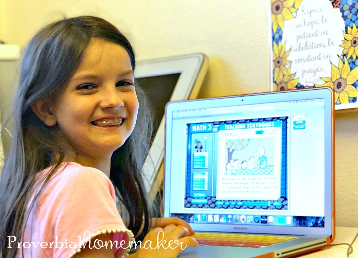 Looking for a large family math curriculum solution? We're using Teaching Textbooks online and love it! Teaching Textbooks 3.0 comes with some fantastic features. Check out our candid review. #homeschool #homeschoolcurriculum #teachingtextbooks #largefamily #largefamilyhomeschool