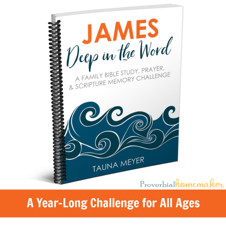 Read, Pray, and Memorize James with Your Family - this resource includes a year-long study for families with multiple ages. Use it alone or with whatever reading and study plan you're already using!
