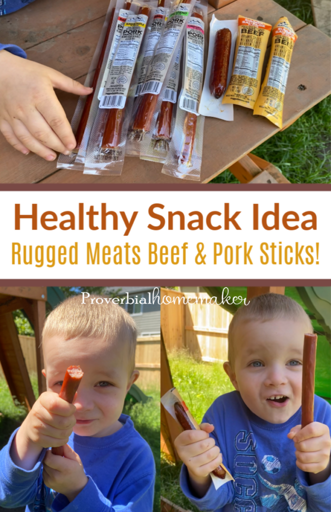 Rugged meats healthy snack idea - healthy beef sticks and pork sticks