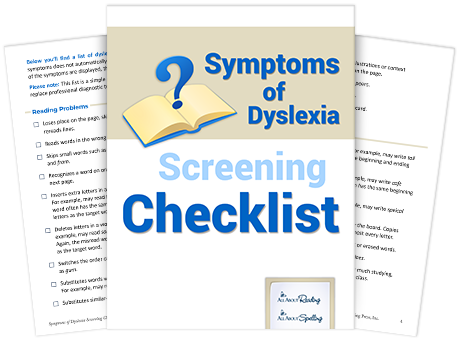 All About Reading Dyslexia Screening Checklist