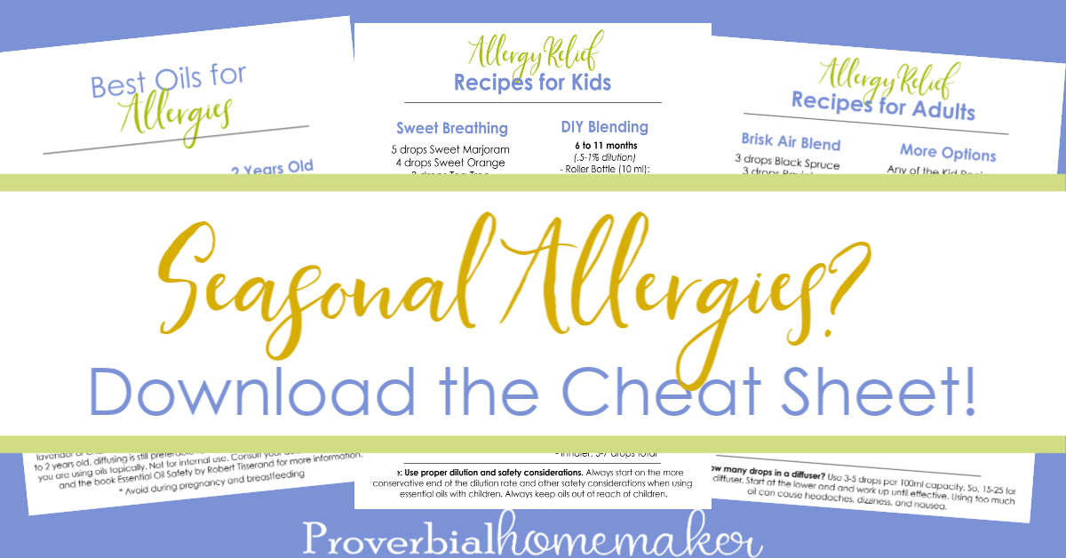 Suffering from seasonal allergies? Try one or more of these best essential oils for allergies and get some relief! Includes recipes, essential oils for hay fever, essential oil blend for allergies, and a kid-safe list, too! 