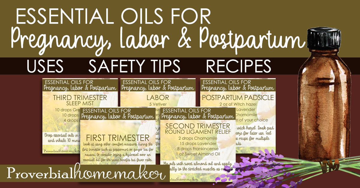 Find out the best essential oils for pregnancy as well as safety issues to be aware of. There's also a list of essential oils for labor and postpartum!