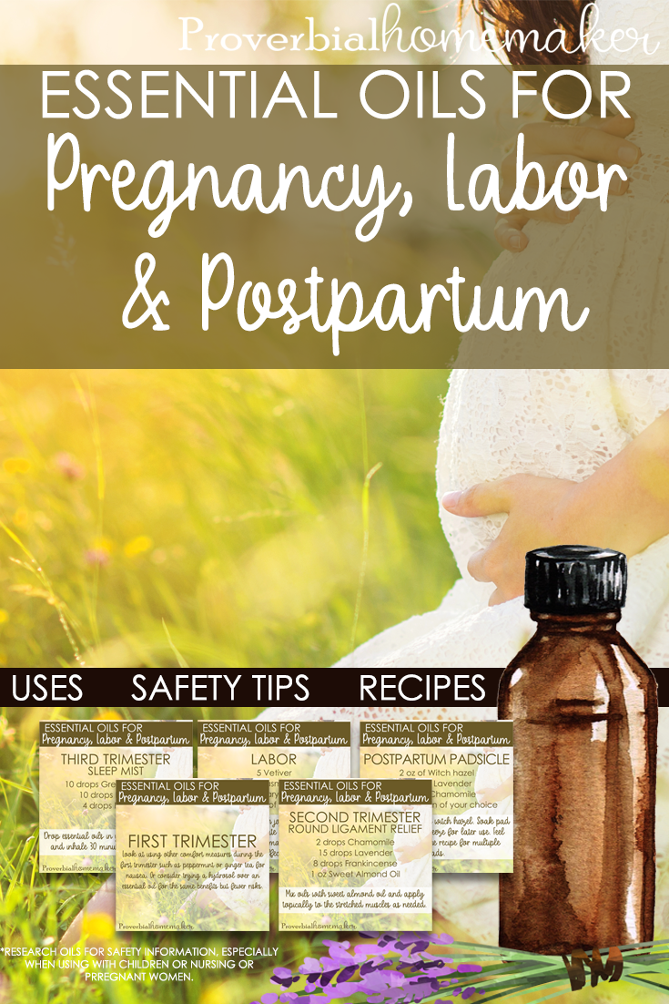 Find out the best essential oils for pregnancy as well as safety issues to be aware of. There's also a list of essential oils for labor and postpartum!