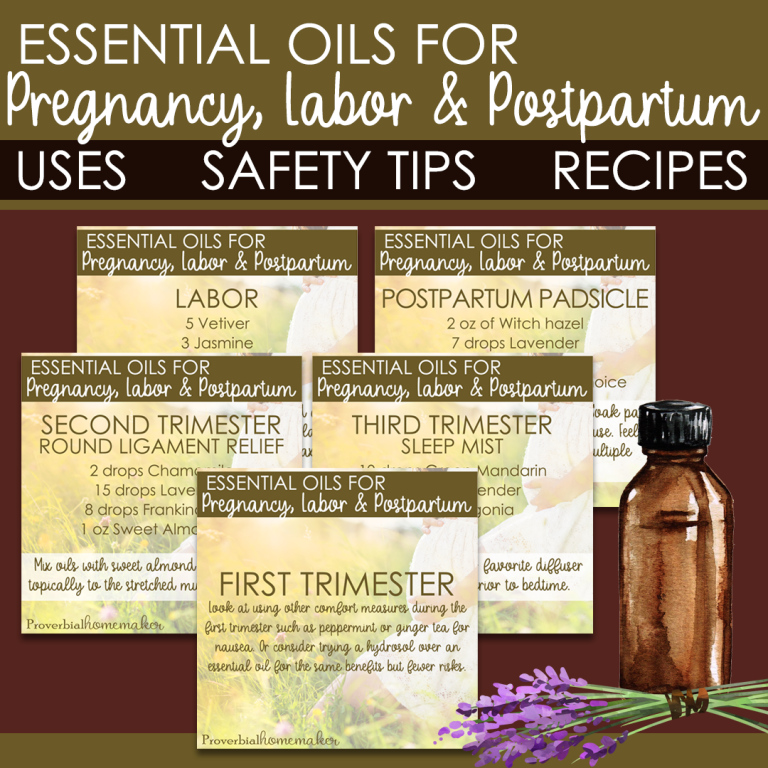 Find out the best essential oils for pregnancy as well as safety issues to be aware of. There's also a list of essential oils for labor and postpartum!