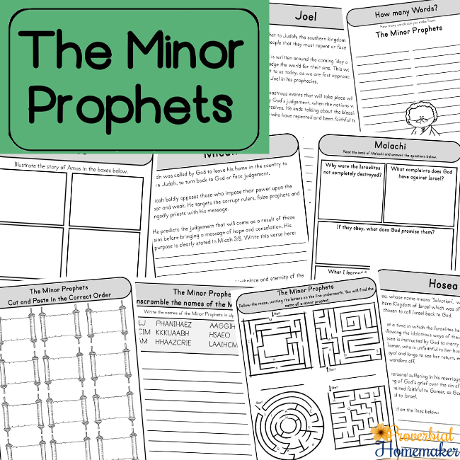 The Minor Prophets Bible Lesson Printable for Kids
