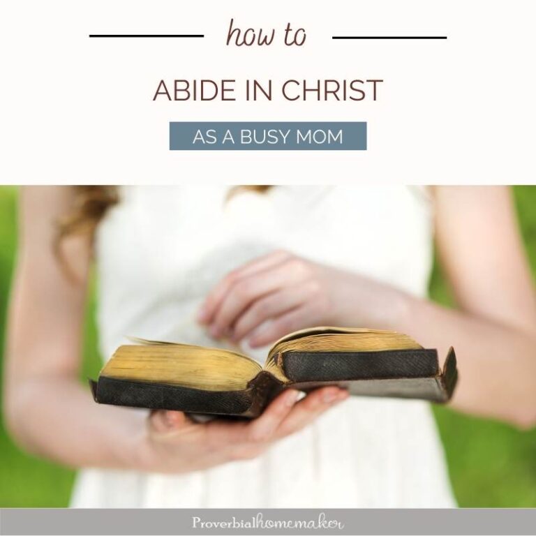 How to Abide in Christ as a Busy Mom