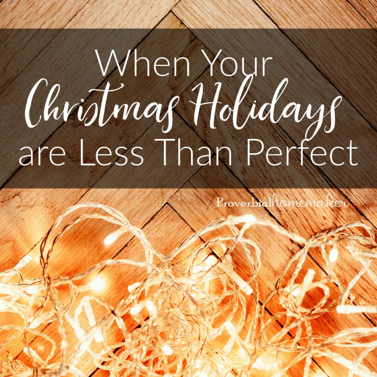 Overwhelmed by the Christmas holidays? Did things not go as you hoped? Here's some Christ-centered encouragement for you and your family!
